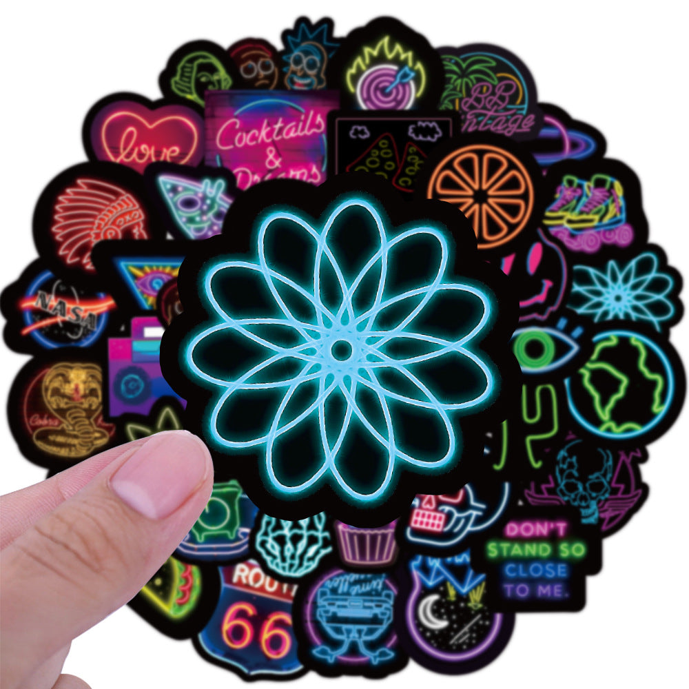 50 Neon Graffiti Stikera