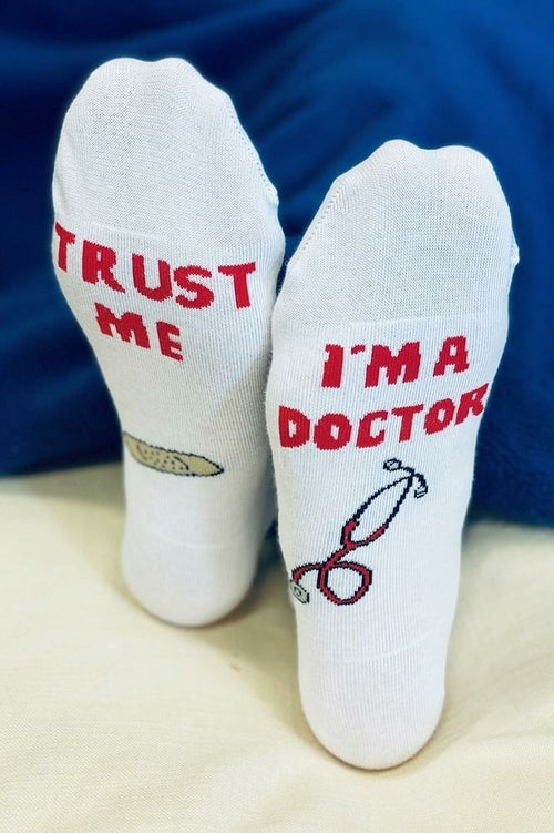 DOCTOR bele čarape pamuk
