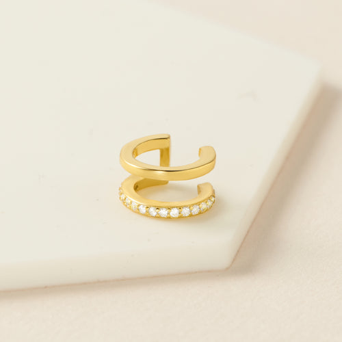 Dupli ear cuff sa kubnim cirkonima
